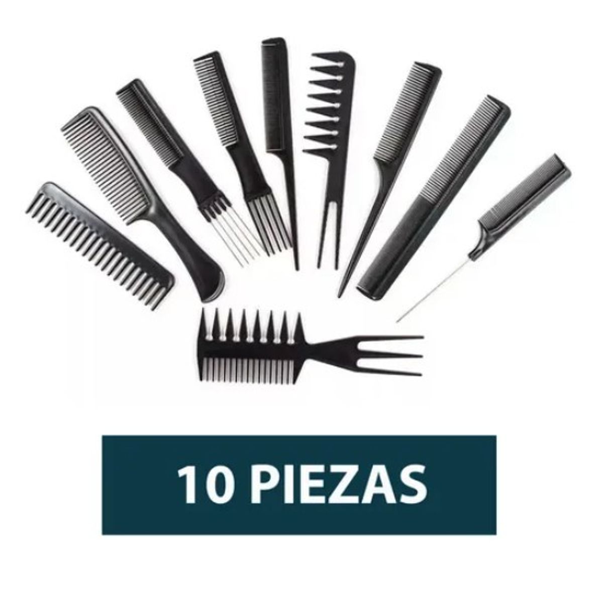OFERTABKN - Peine Peluqueria Kit Profesional Barberia Estilista 10 Pzs