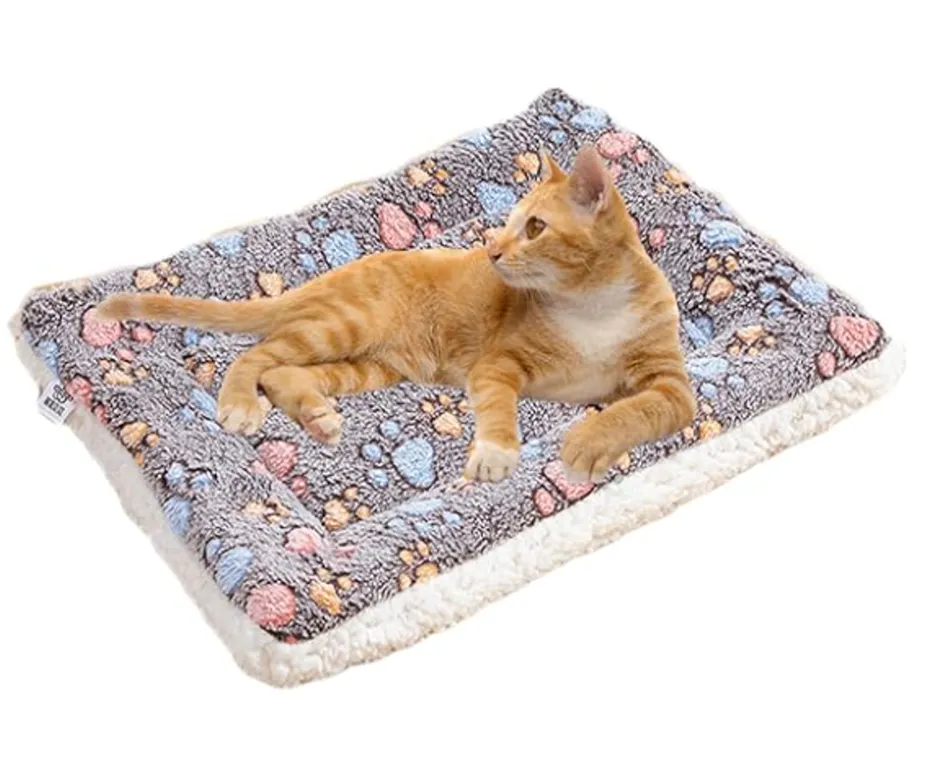 Alfombrilla Suave Mascota Perro Gato Manta Acolchada 58x39cm