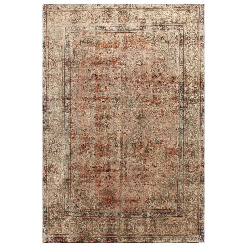 CONSORCIO PERSA - Alfombra Persa Vintage de Lana de 3.70 x 2.80 mts., AA732