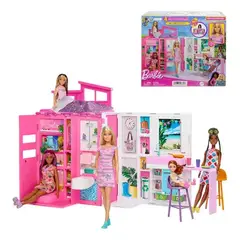 MATTEL - Barbie Casa de Muñecas Glam con Muñeca Juego de 360 Grados