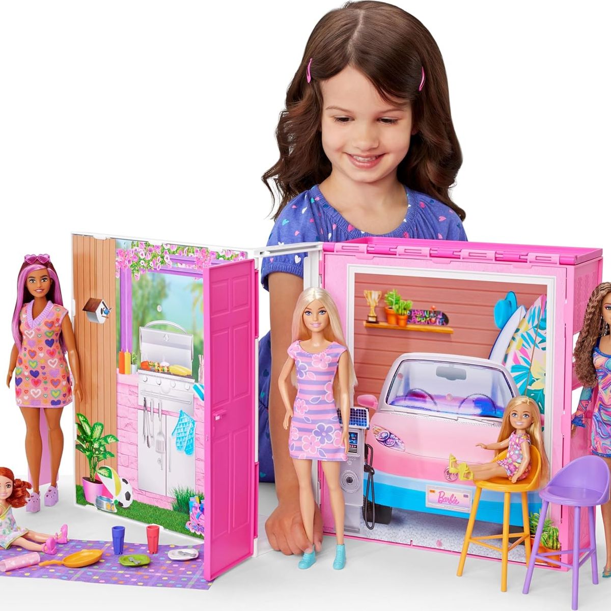MATTEL - Barbie Casa de Muñecas Glam con Muñeca Juego de 360 Grados