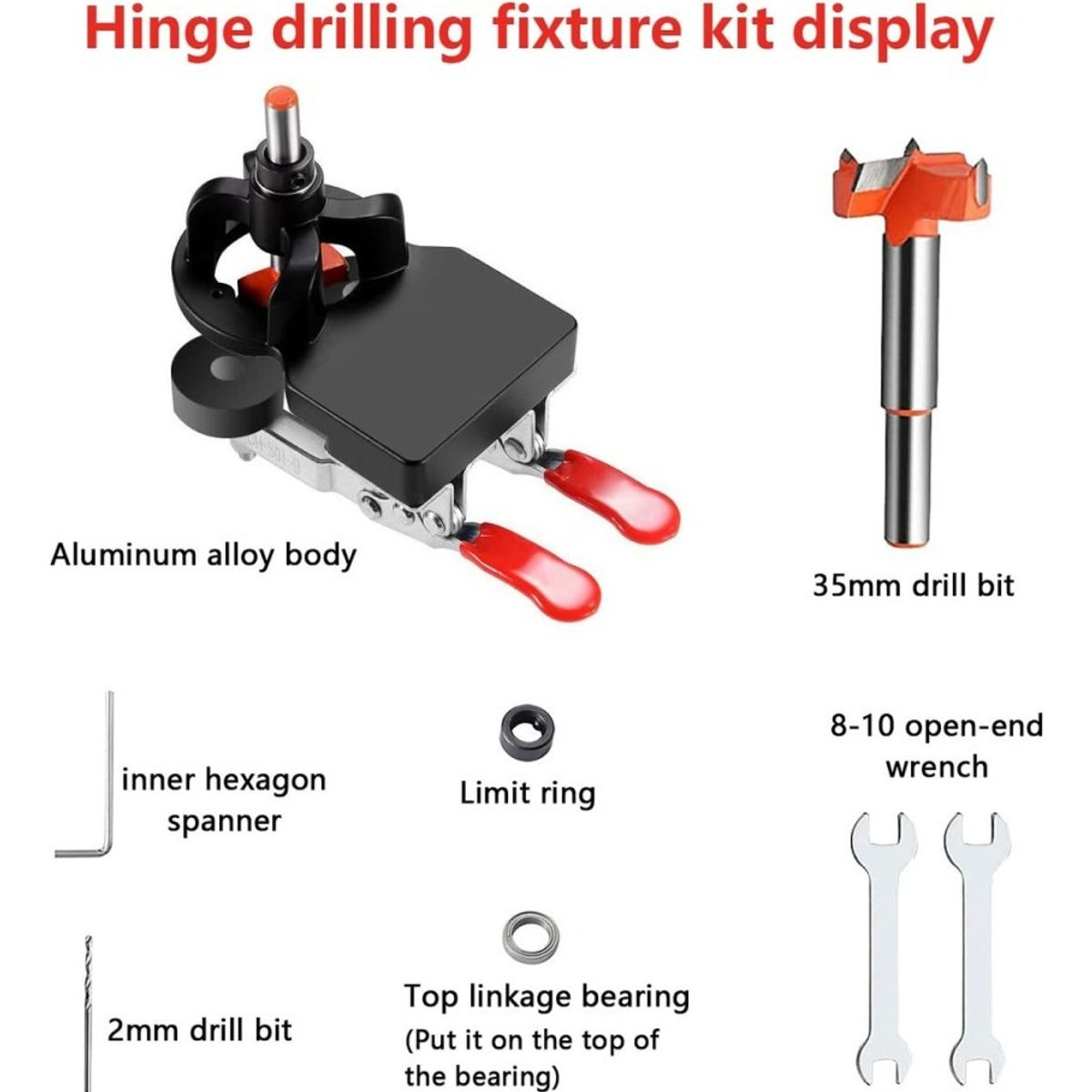 QUICK - Guía De Plantilla De Perforación Para Bisagra + Broca 35mm