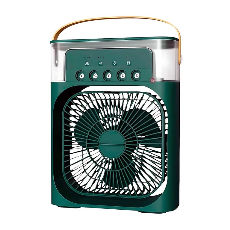 Ventilador Usb Portatil Led Con Rociador Verde - PS