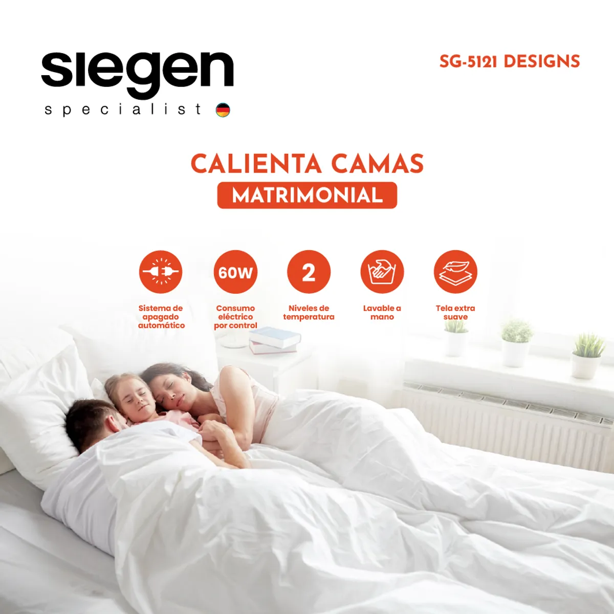 SIEGEN - Calientacama Matrimonial SG-5121D3