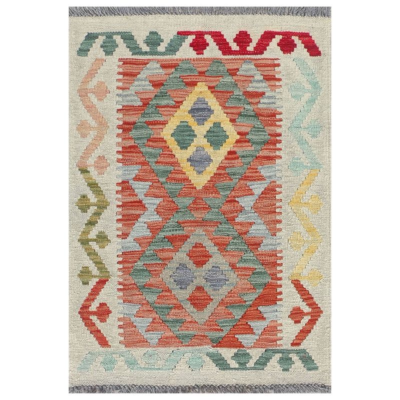 CONSORCIO PERSA - Alfombra de Lana Kelim Kashkuli de 0.90 x 0.60 mts., AA762