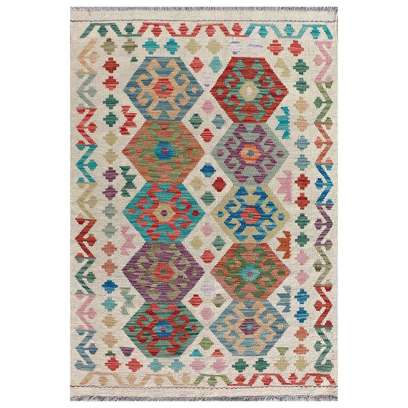 CONSORCIO PERSA - Alfombra de Lana Kelim Kashkuli de 1.50 x 1.00 mts., AA814
