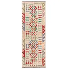 CONSORCIO PERSA - Alfombra de Lana Kelim Kashkuli de 2.90 x 0.80 mts., AA840