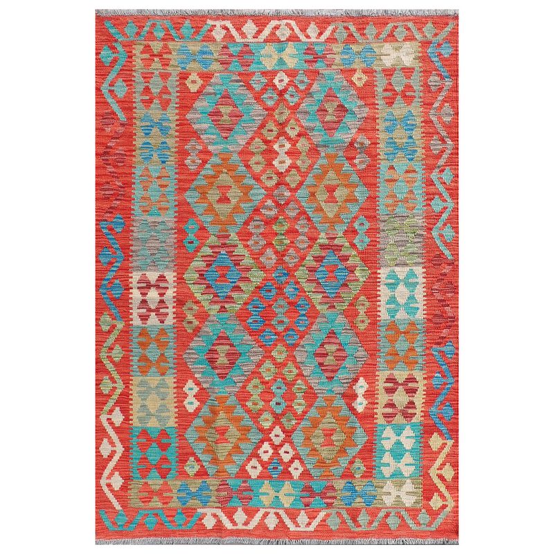 CONSORCIO PERSA - Alfombra de Lana Kelim Kashkuli de 1.90 x 1.20 mts., AA828
