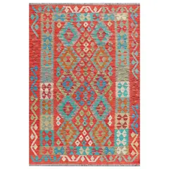 CONSORCIO PERSA - Alfombra de Lana Kelim Kashkuli de 1.90 x 1.20 mts., AA828
