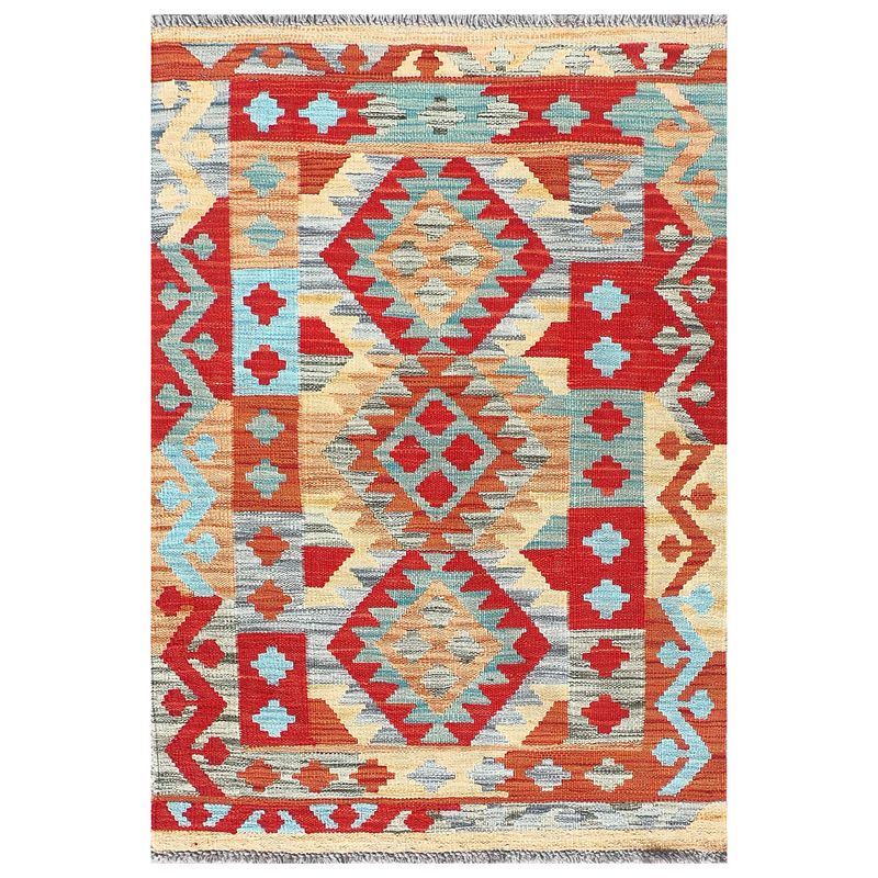 CONSORCIO PERSA - Alfombra de Lana Kelim Kashkuli de 1.30 x 0.70 mts., AA790