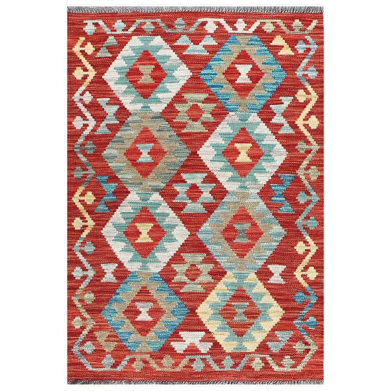 CONSORCIO PERSA - Alfombra de Lana Kelim Kashkuli de 1.30 x 0.80 mts., AA800
