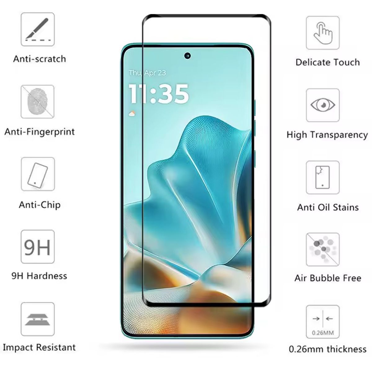 GENERICO - Lámina De Vidrio Pantalla Para Motorola Edge 60 Pro 5G