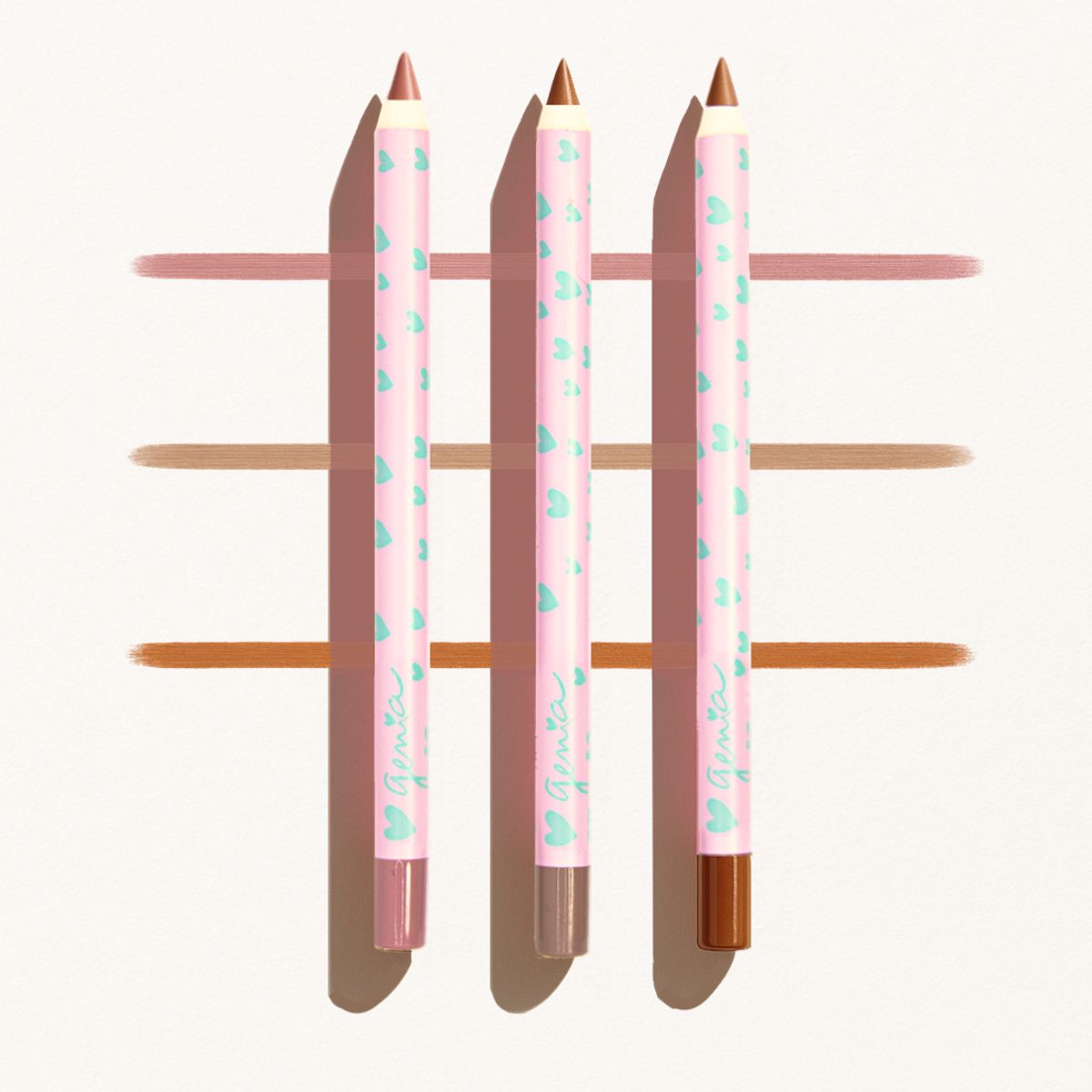 GENIA BEAUTY - HD Heartlips Trio - Delineadores de Labios Cremoso