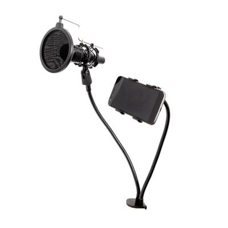 PHILCO - Stand Philco para Smartphone Micrófono Metal - Negro