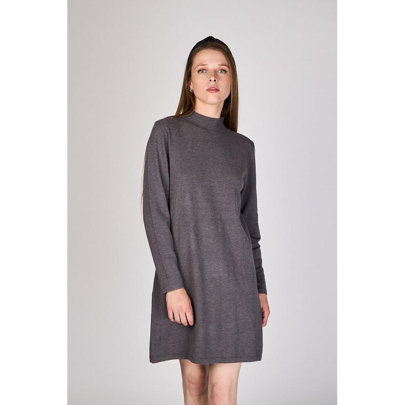 ECLIPSE - Vestido Tejido Josefa Gris Eclipse