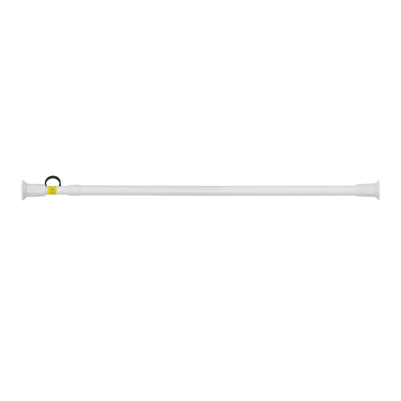DECO EXPRESS - Barra Extensible 110-200 cms Cortina de ducha Aluminio Cromado Color Blanco