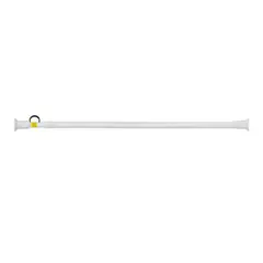 DECO EXPRESS - Barra Extensible 110-200 cms Cortina de ducha Aluminio Cromado Color Blanco