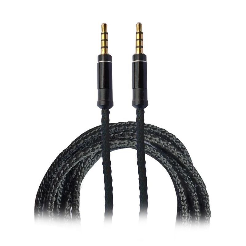 MLAB - Cable Auxiliar Plug 35 Mm Audio 1 Mt - Negro