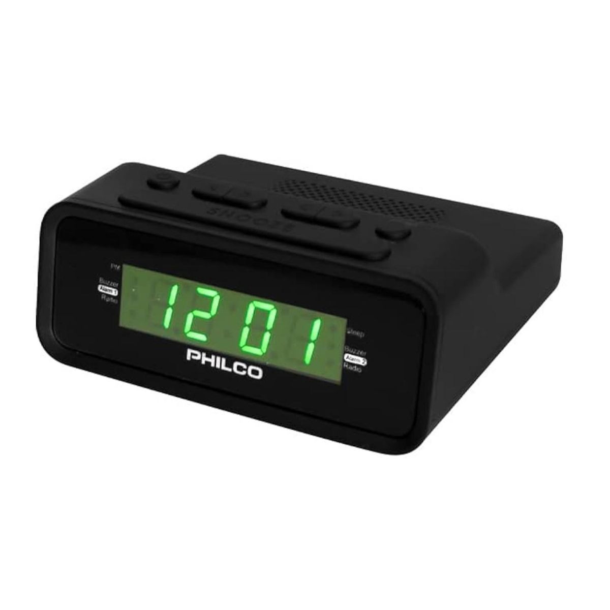 PHILCO - Radio FM Reloj Digital Alarma Negro C1006G Philco