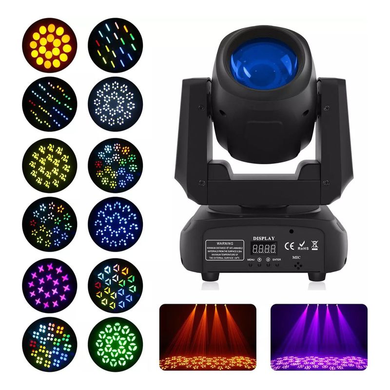METEX - 130w Cabeza Móvil Dj Luz Prisma Giratorio Luz De La Etapa