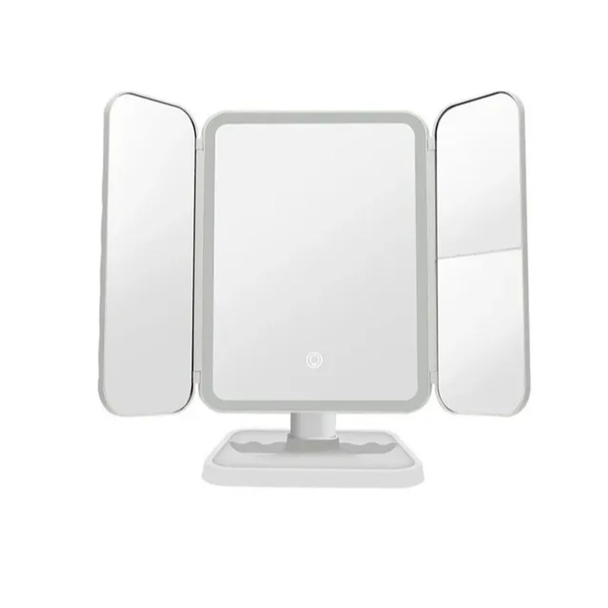 GENERICO - Espejo Iluminado Para Maquillaje Espejo De Tocador Plegable Marco Blanco