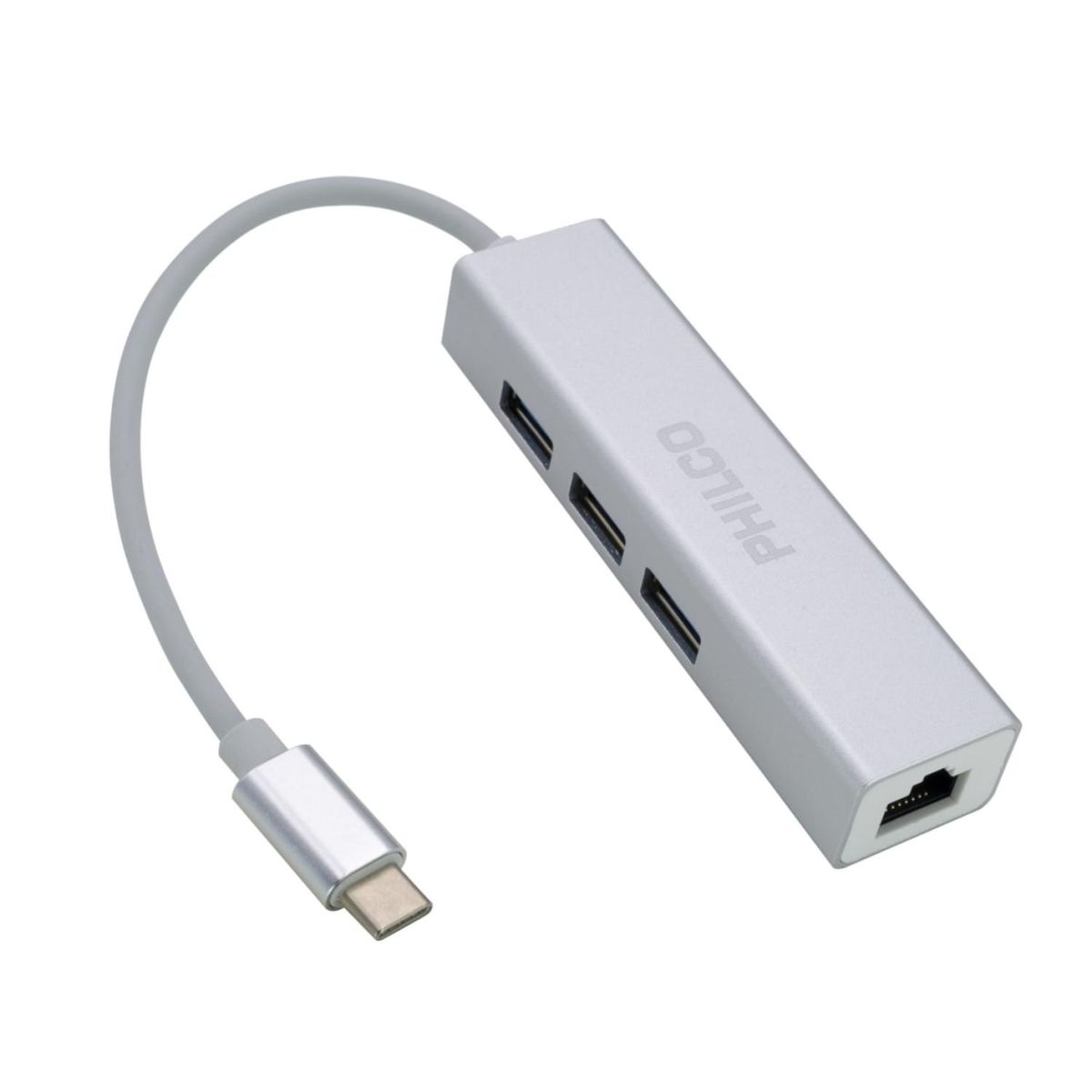 PHILCO - Adaptador HUB USB C A USB Y RJ45 OTG B42180 Philco