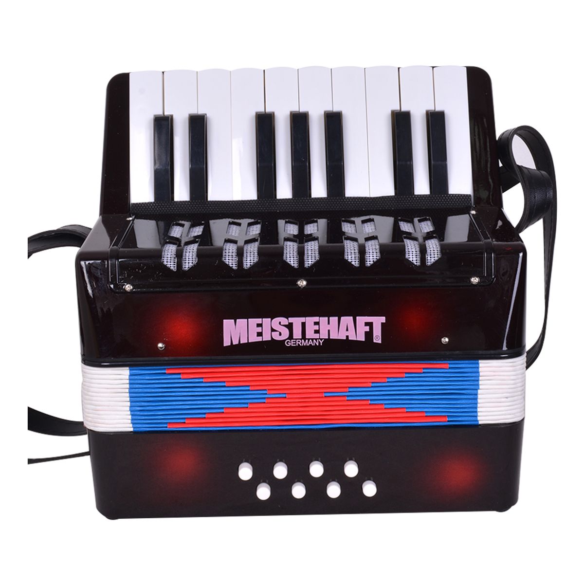 MEISTEHAFT - ACORDEON NIÑO 8 BAJOS NEGRO MT-3020 MEISTEHAFT