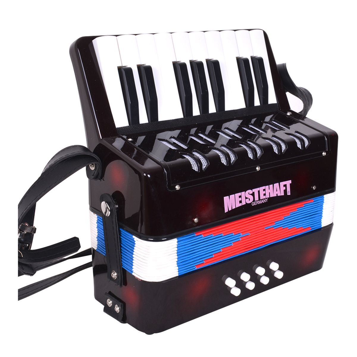 MEISTEHAFT - ACORDEON NIÑO 8 BAJOS NEGRO MT-3020 MEISTEHAFT
