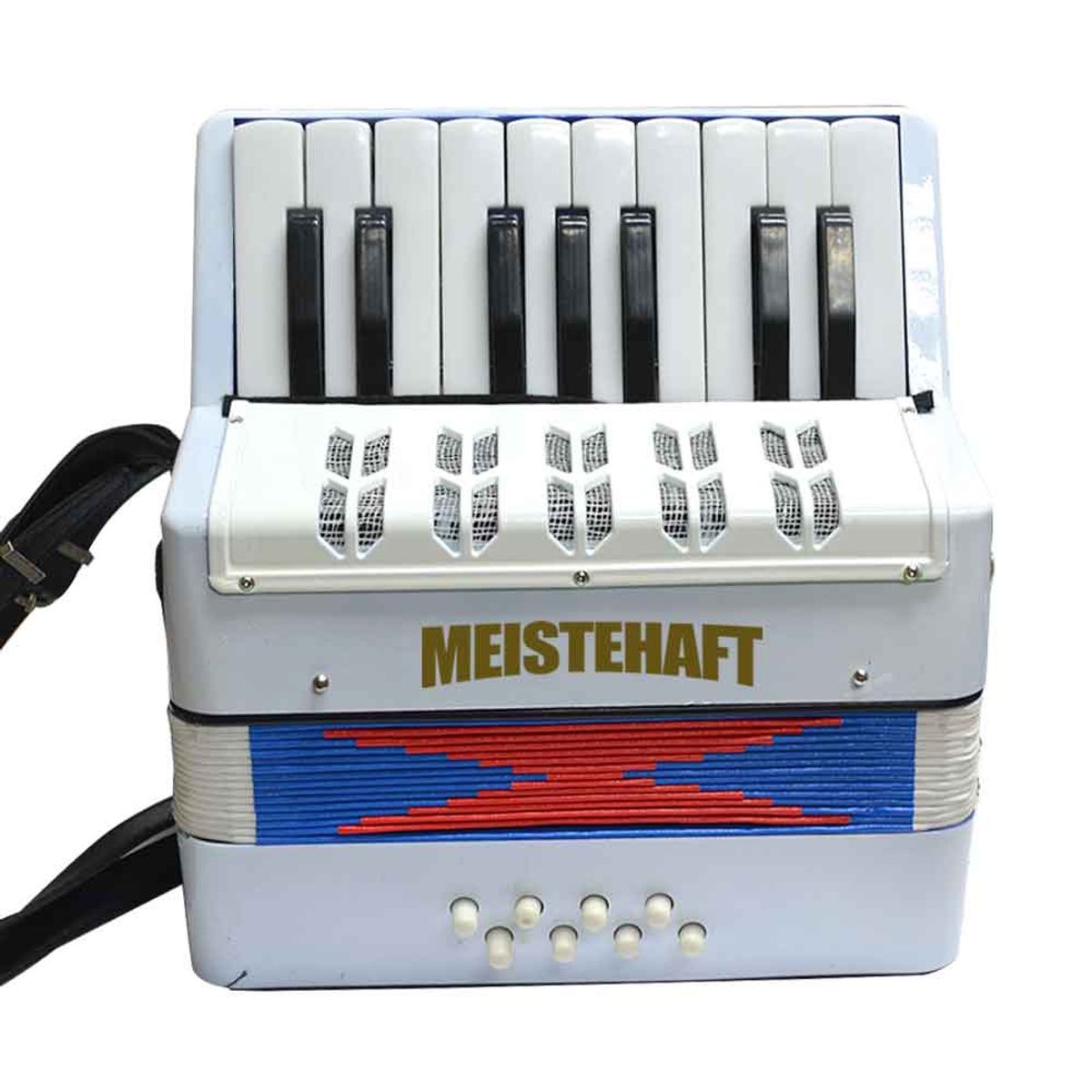 MEISTEHAFT - ACORDEON NIÑO 8 BAJOS BLANCO MT-3020 MEISTEHAFT
