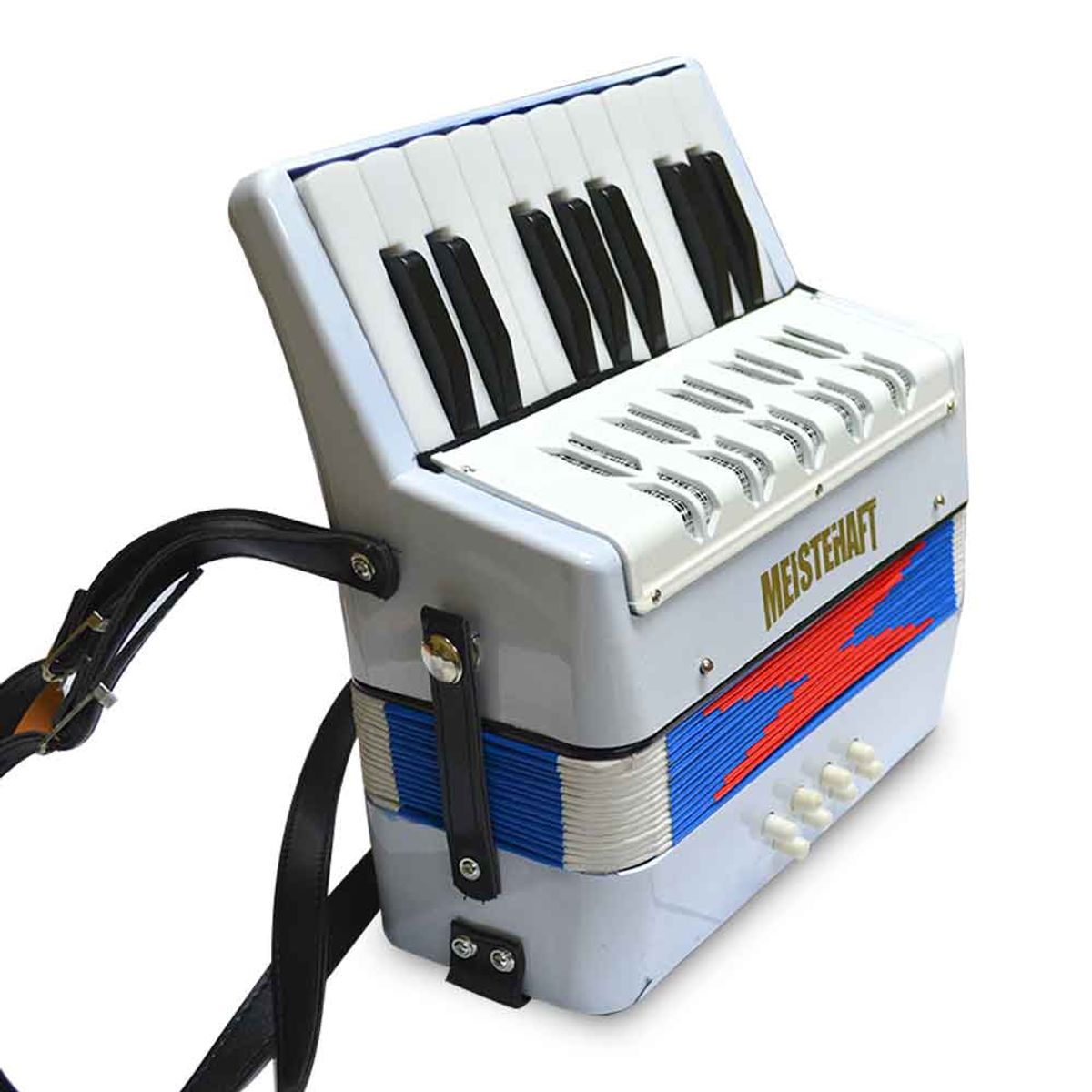 MEISTEHAFT - ACORDEON NIÑO 8 BAJOS BLANCO MT-3020 MEISTEHAFT