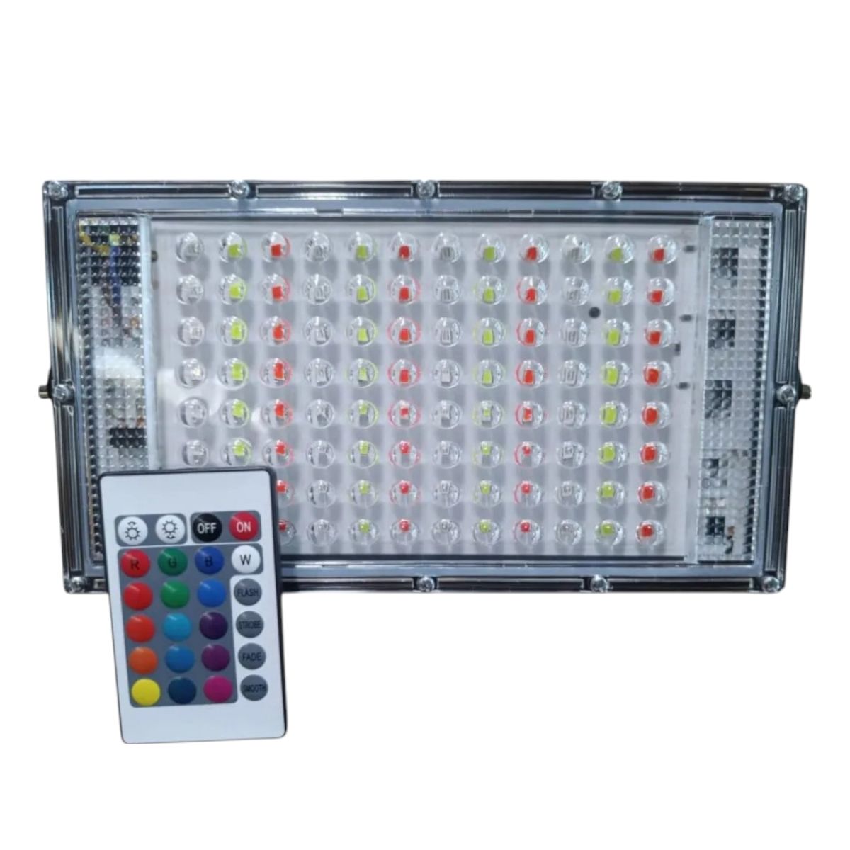 AVC - 2 Proyectores de área 50W RGB Flat IP65 con Control Remoto