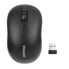 PHILCO - Mouse Optico Inalámbrico 3 Botones - Negro