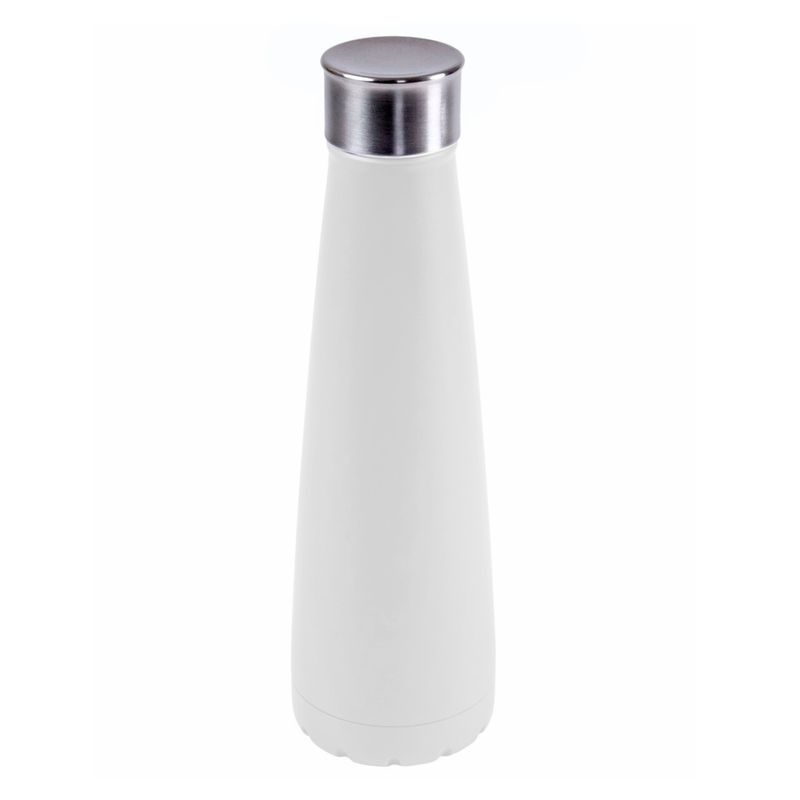 SOHOGAR - Botella térmica de acero inoxidable blanco