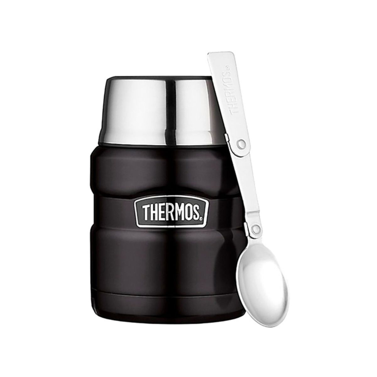 THERMOS - TERMO COMIDA 470ML KING ACERO INOXIDABLE NEGRO