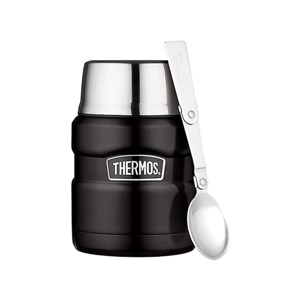 THERMOS - TERMO COMIDA 470ML KING ACERO INOXIDABLE NEGRO