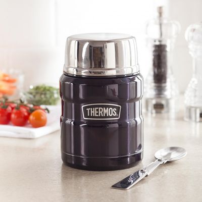 Imagen 2 del producto TERMO COMIDA 470ML KING ACERO INOXIDABLE NEGRO