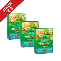 DOG CHOW - DOGCHOW PACK X 3 GALLETA CACHORRO SABOR POLLO Y LECHE