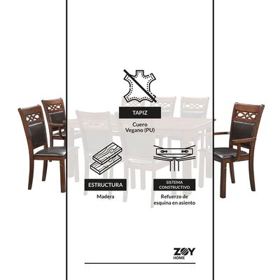 Imagen 2 del producto Juego de Comedor Capri 6 Sillas 2 Sitiales