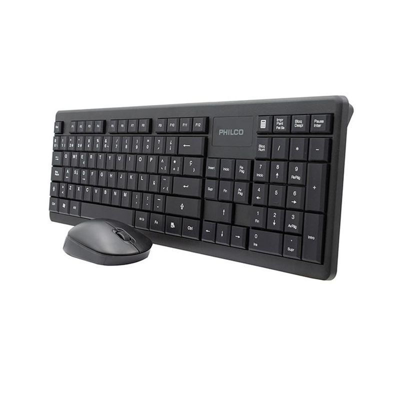 PHILCO - Combo Teclado + Mouse Inalámbrico Philco SPT6314 1200 DPI - Negro