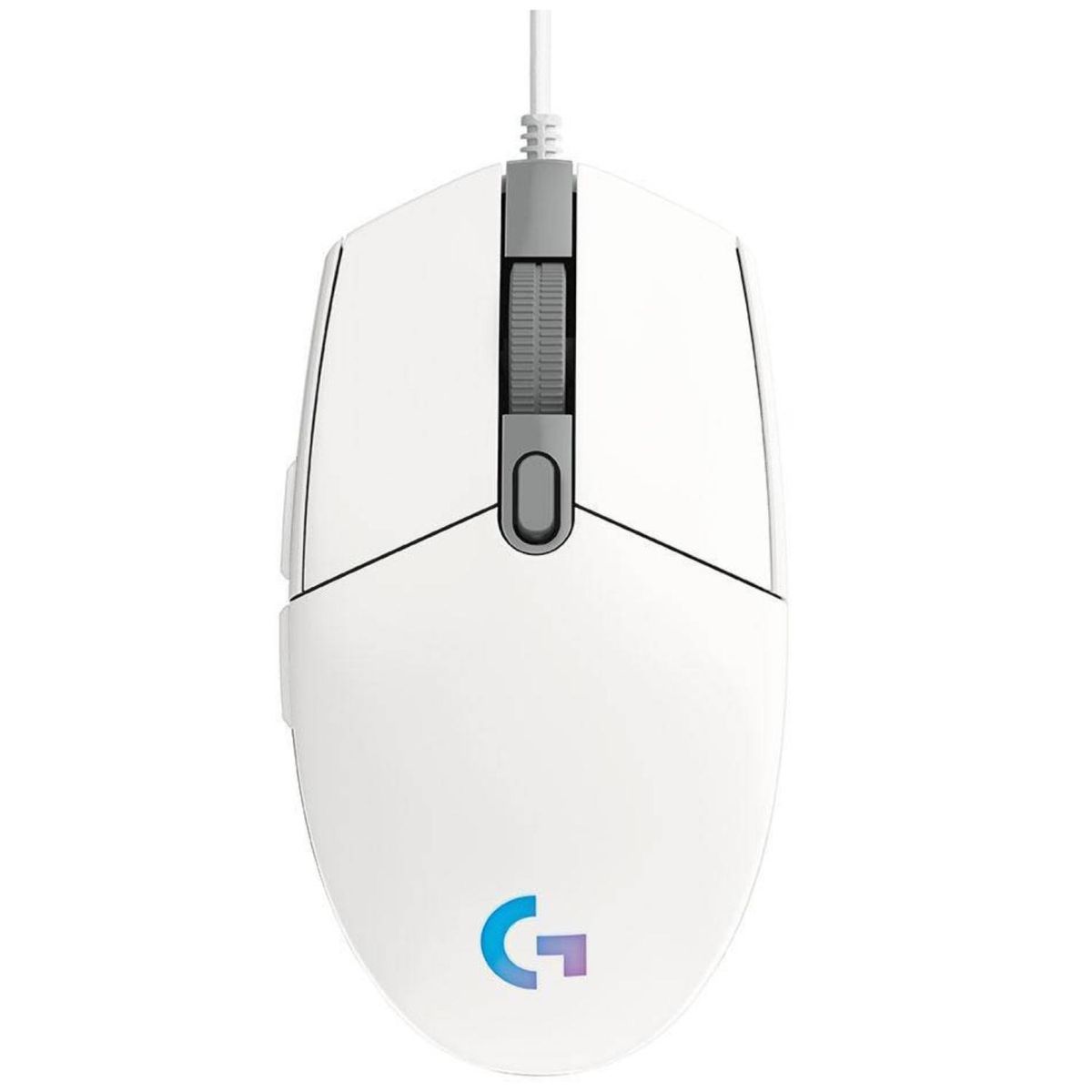 LOGITECH - Mouse Gamer USB 6 Botones 8000 DPI G203 RGB Blanco Logitech