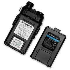 BAOFENG - Radio Transmisor Walkie Talkie Negro UHF-UV 5RE