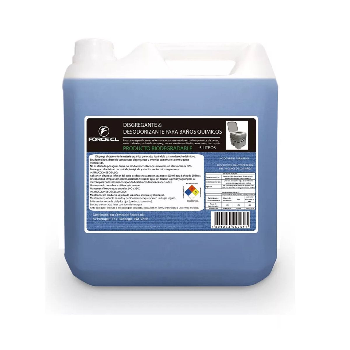 GENERICO - Disgregante Liquido Para Baño Químico Desodorizante 5lt-02