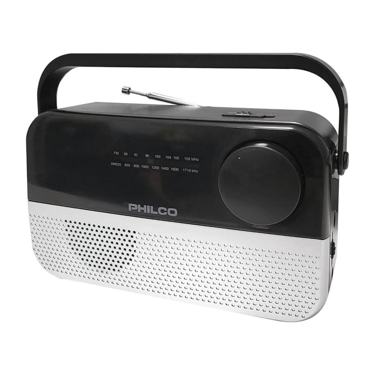 PHILCO - Radio Portatil AM FM Bluetooth AUX Negro CR220B Philco