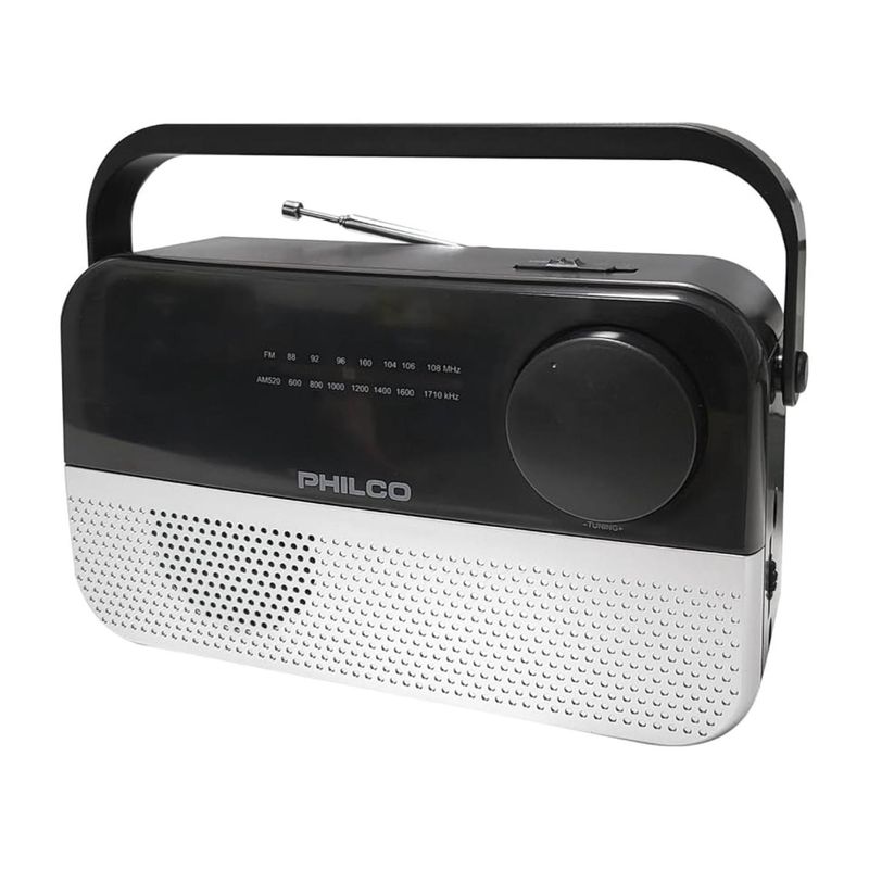 PHILCO - Radio Portatil AM FM Bluetooth AUX Negro CR220B Philco