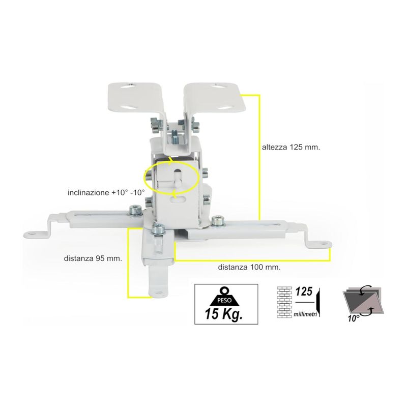 PHILCO - Soporte De Techo Para Video Proyector Ajustable Metalico