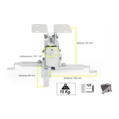 PHILCO - Soporte De Techo Para Video Proyector Ajustable Metalico