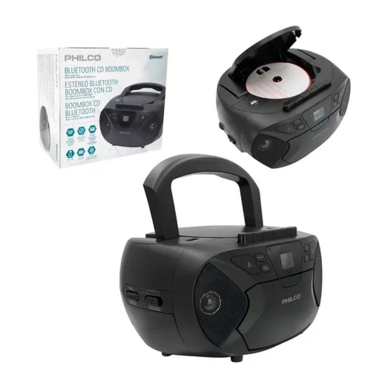 PHILCO - Radio CD Cassette Bluetooth USB Negro 2050BT Philco