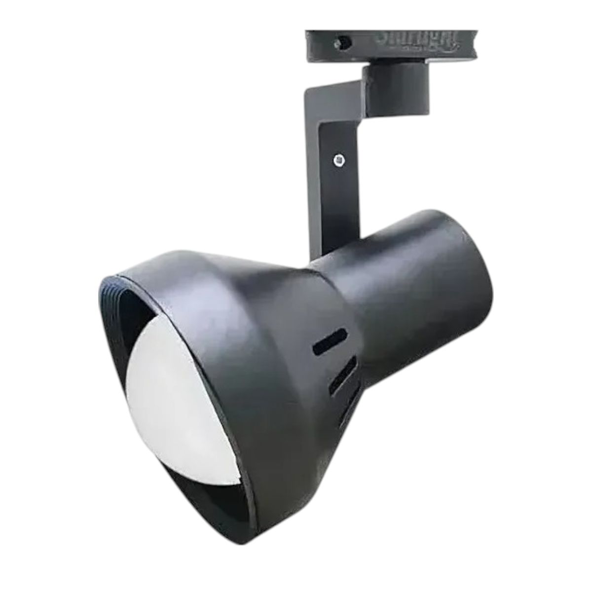 WANT - Lámpara 3 Focos Negros E27 15W Luz Fría con Riel Monofásico 1mt