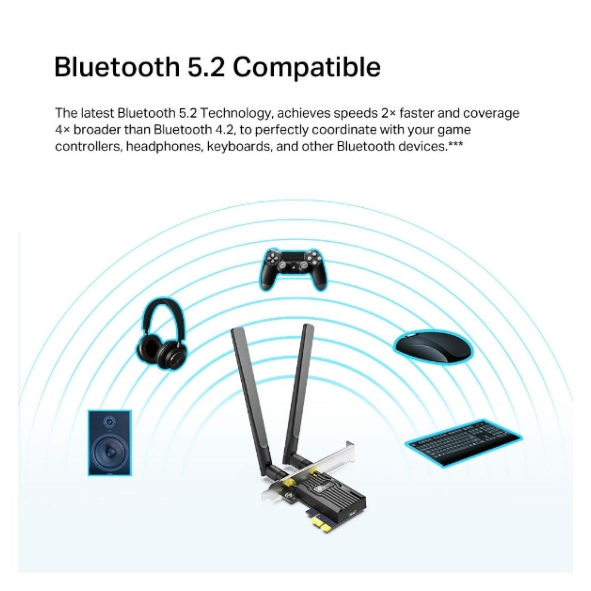 TP LINK - Adaptador WiFi 6 Bluetooth Para PC Pcie Archer TX20E TP-Link