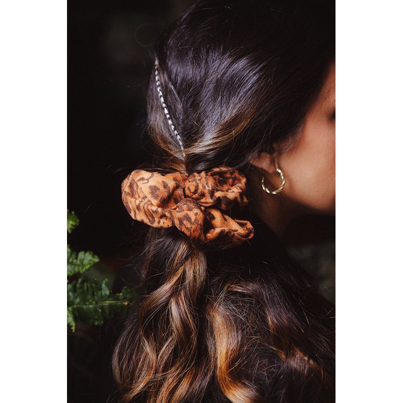 MANZA - Scrunchie Savage Mocca Print